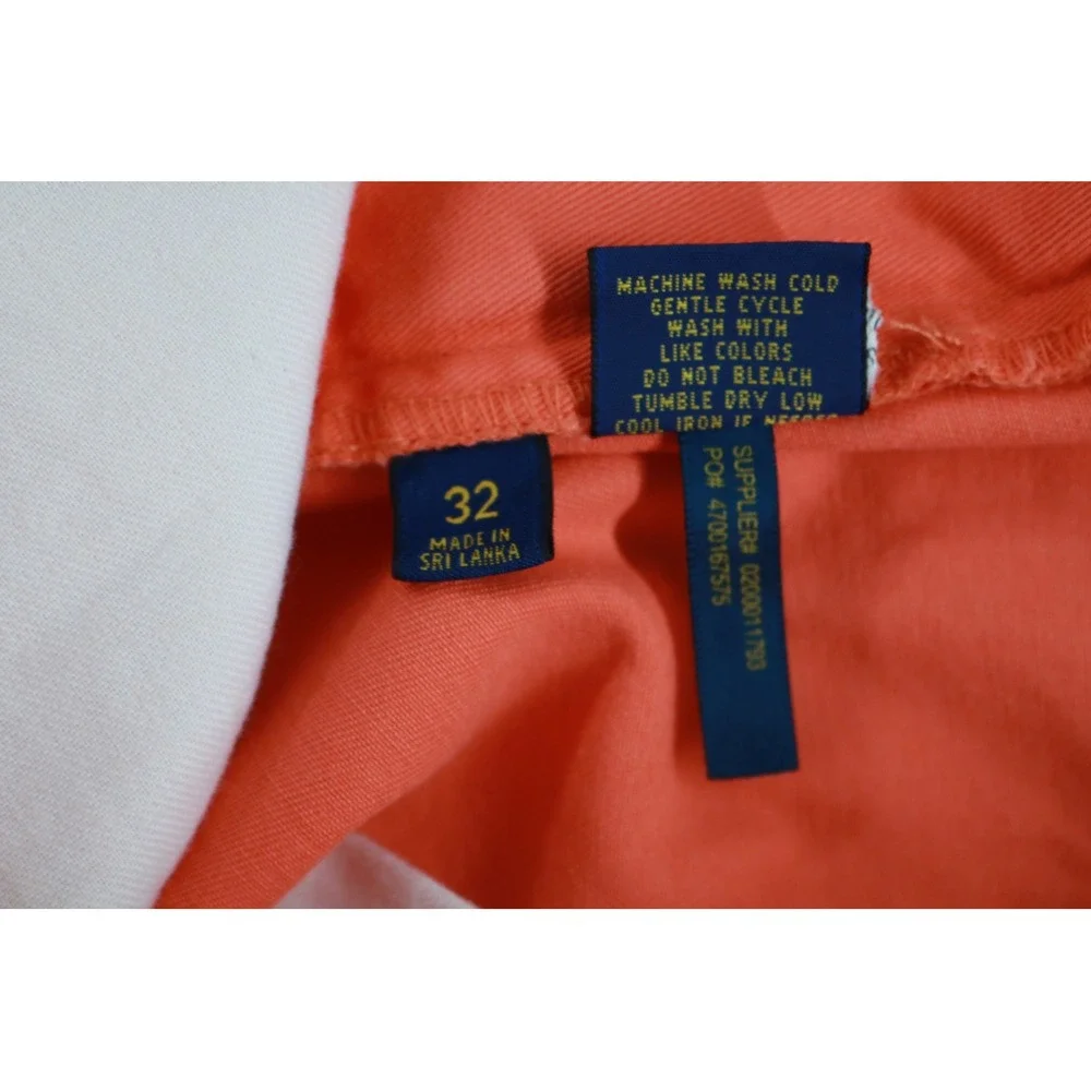 Polo Ralph Lauren Shorts Mens 32 Pink Classic Fit Cotton Twill Flat Front 9